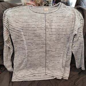 XXL (20) Faded Glory white striped blouse